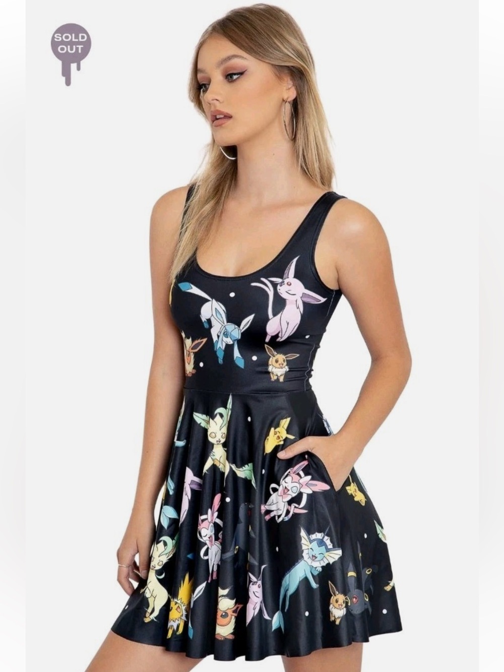 Blackmilk Dress with Eeveelutions Print